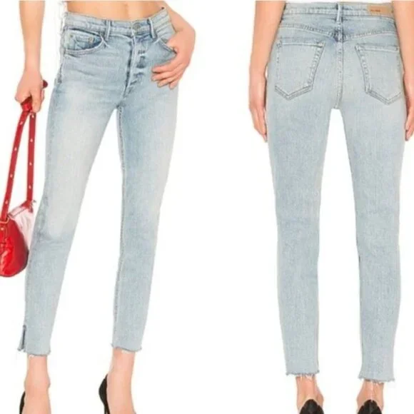 GRLFRND Size 26 Light Wash Titanium Karolina Raw hem Skinny Jean - Picture 2 of 12